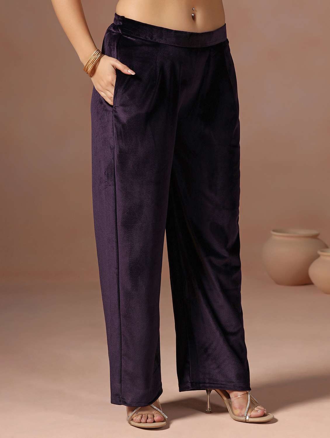 women solid with work long sleeve kurta pant with dupatta set - 22267789 -  Standard Image - 5