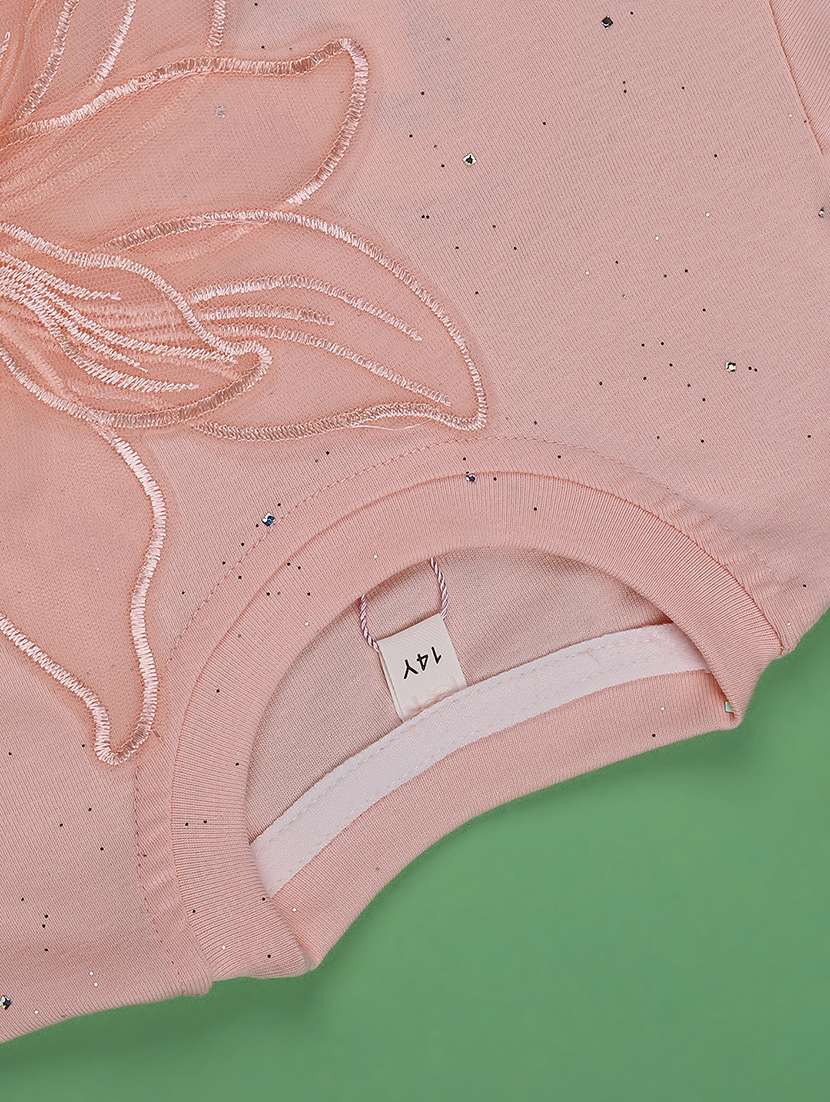 girls embroidered short sleeve tee - 22268310 -  Standard Image - 3