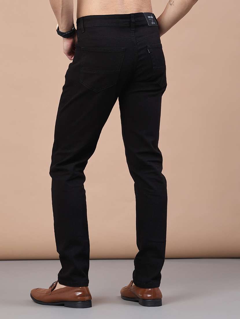 men plain mid rise full length jeans - 22268429 -  Standard Image - 3