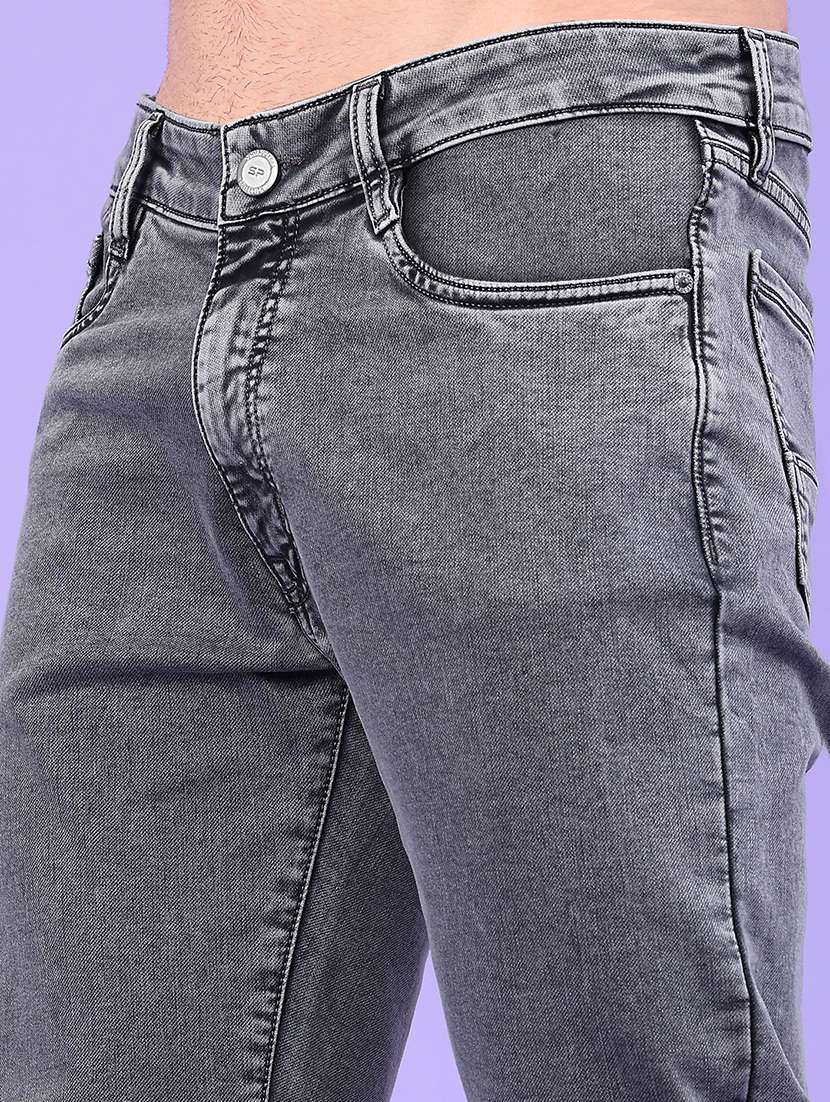 men plain mid rise full length jeans - 22268431 -  Standard Image - 5