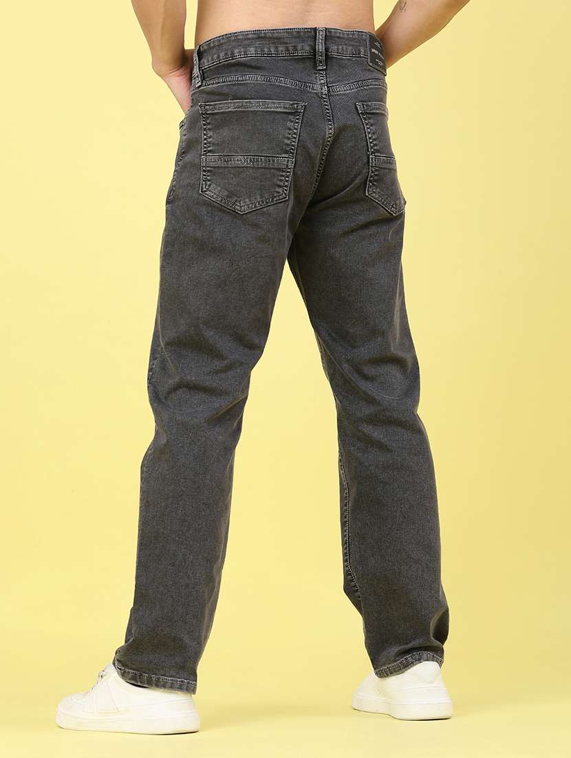 men plain mid rise full length jeans - 22268432 -  Standard Image - 3