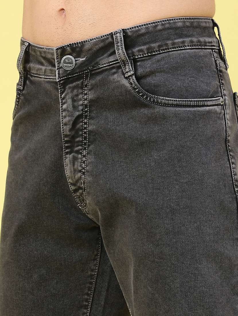 men plain mid rise full length jeans - 22268432 -  Standard Image - 5