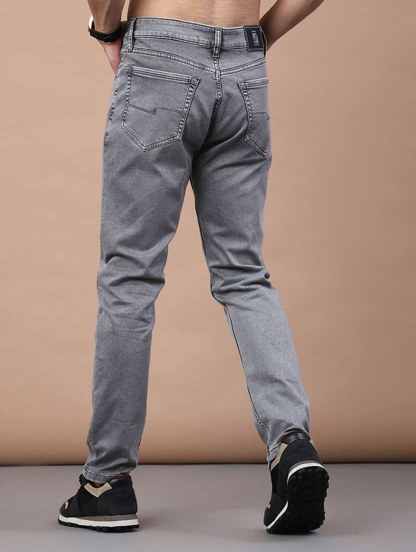 men plain mid rise full length jeans - 22268434 -  Standard Image - 3