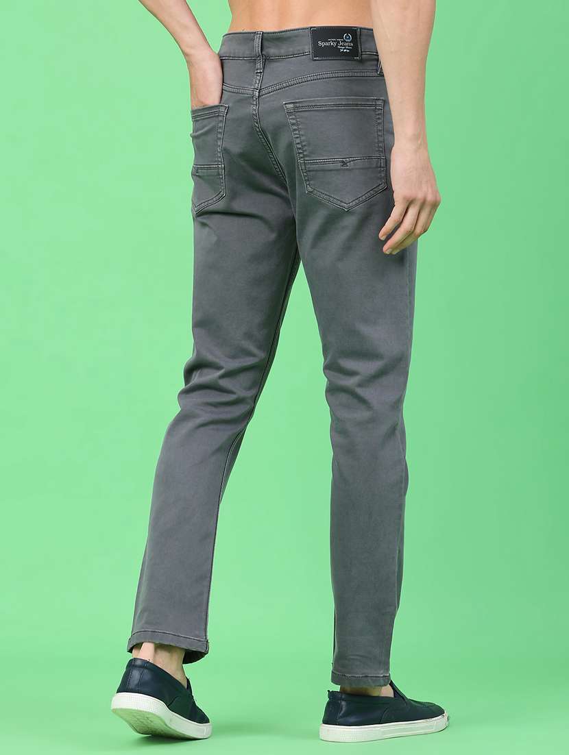 Men Plain Mid Rise Full Length Jeans - 22268442 -  Standard Image - 3