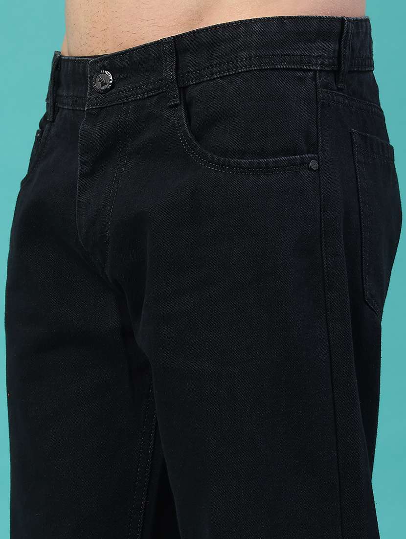 men plain mid rise full length straight jeans - 22268458 -  Standard Image - 5