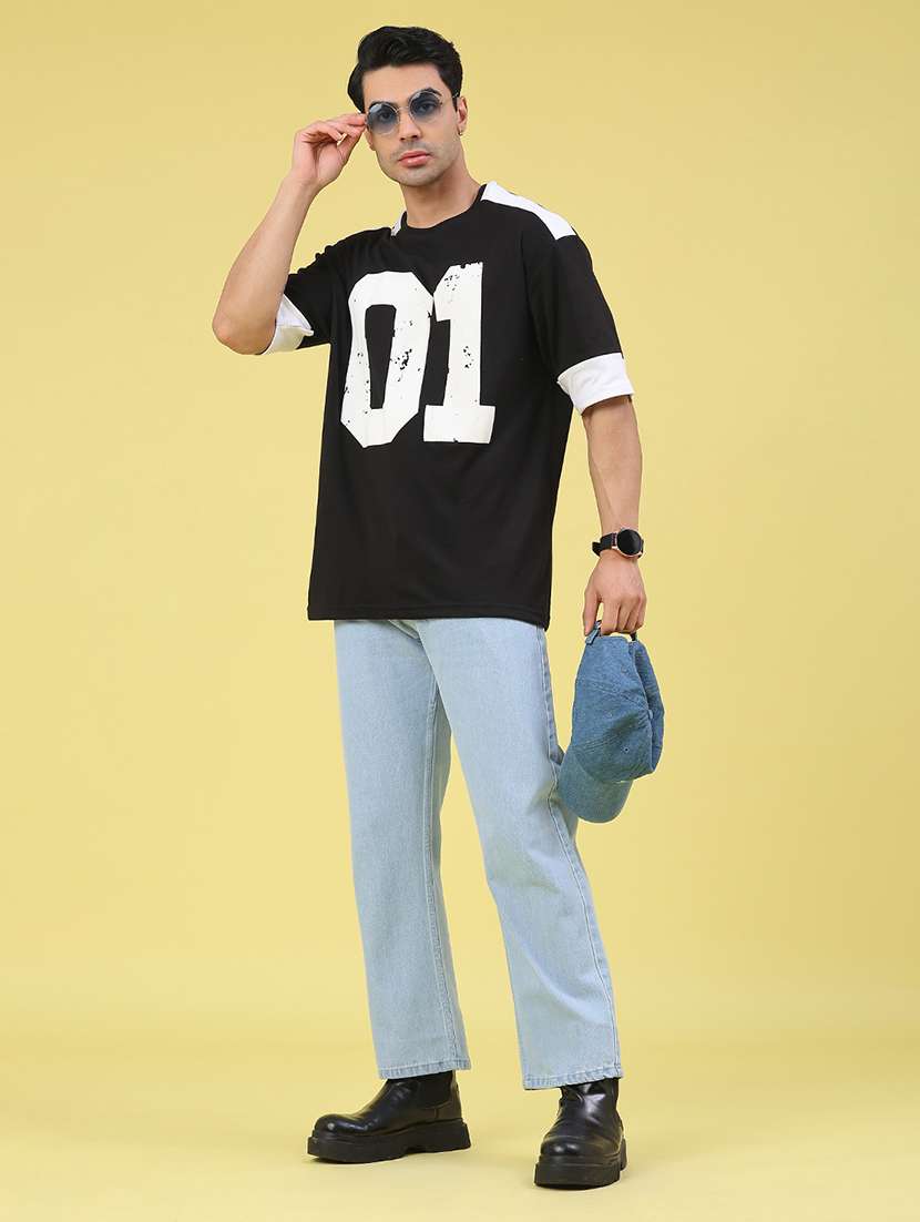 men plain mid rise full length straight jeans - 22268459 -  Standard Image - 5