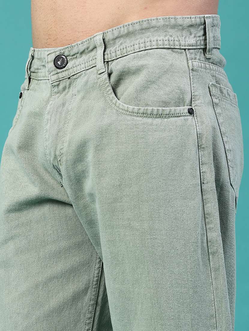 men plain mid rise full length straight jeans - 22268460 -  Standard Image - 5