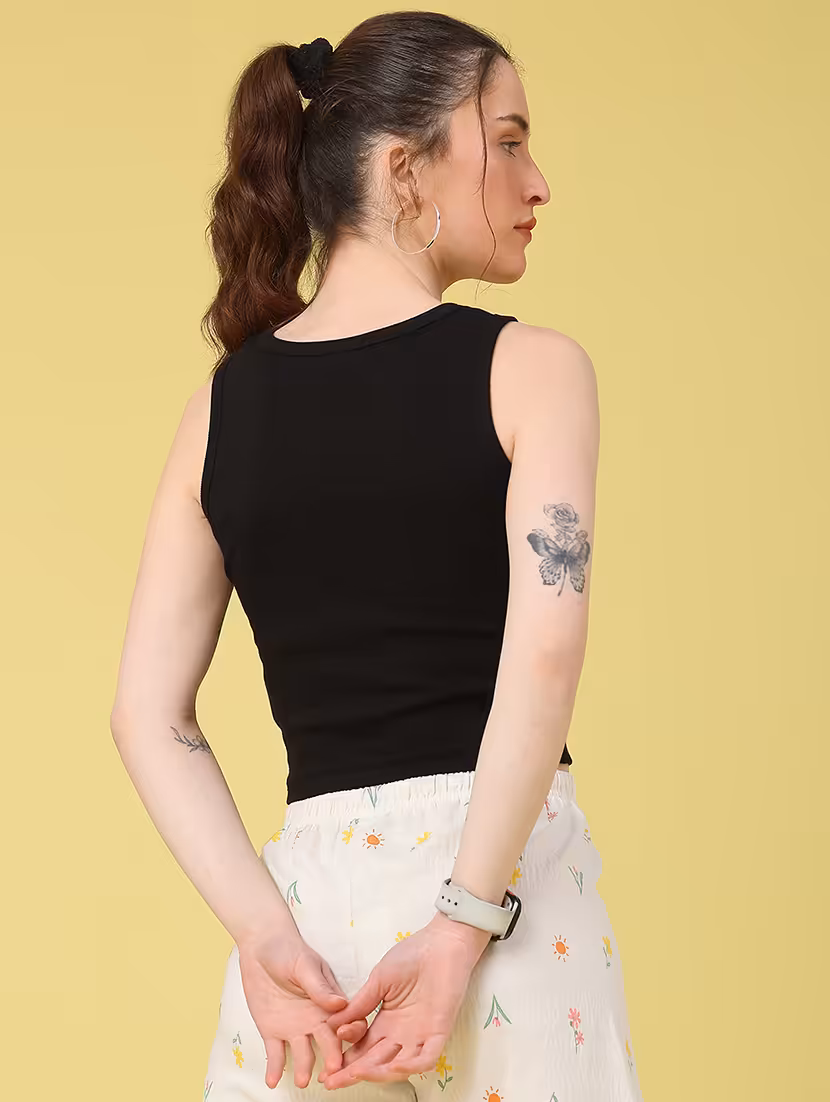 women embroidered sleeveless crop top - 22268521 -  Standard Image - 5