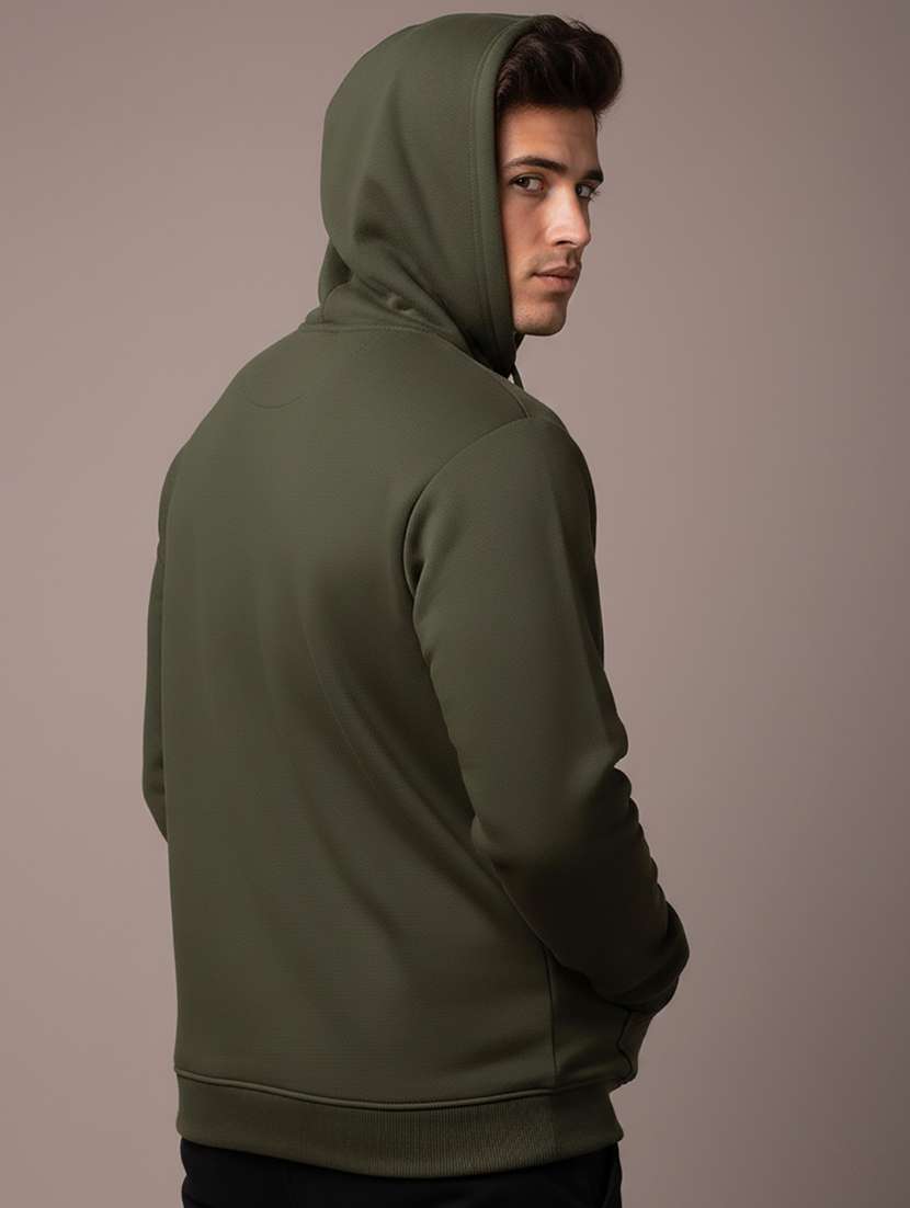 men solid long sleeve hooded sweatshirt - 22268640 -  Standard Image - 3