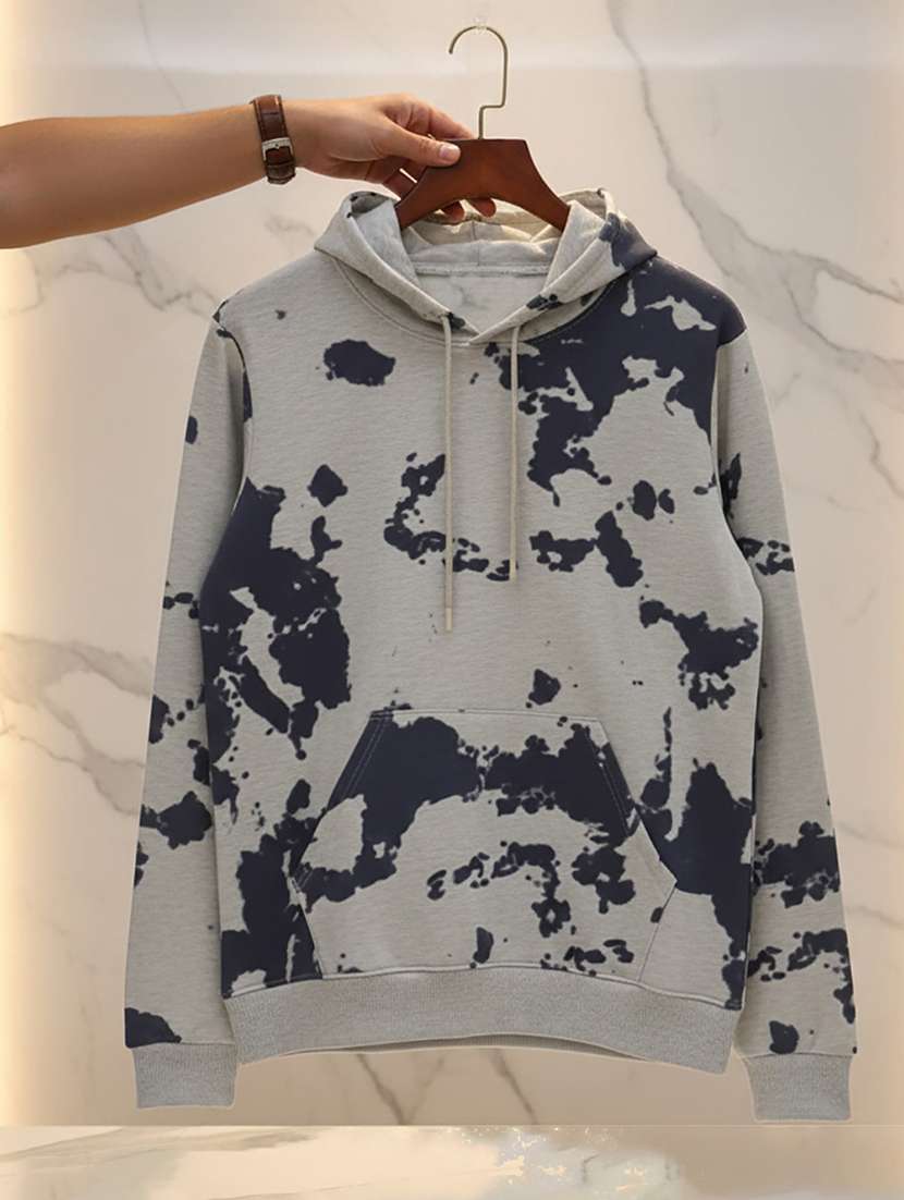 men printed long sleeve hooded sweatshirt - 22268657 -  Standard Image - 3