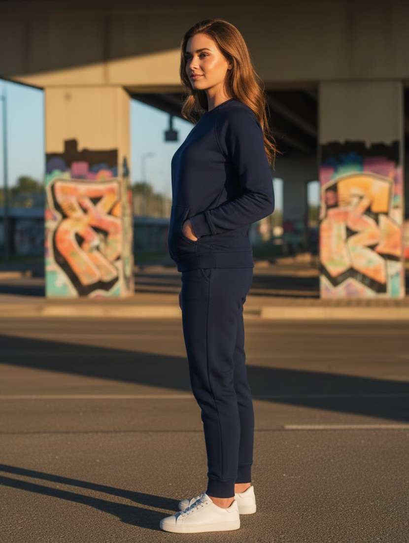 women solid long sleeve sweatshirt - 22268679 -  Standard Image - 3