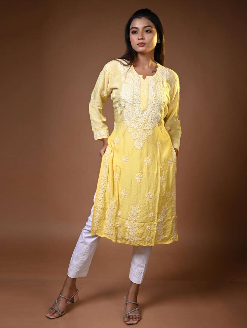 women ombre long sleeve kurta pant set