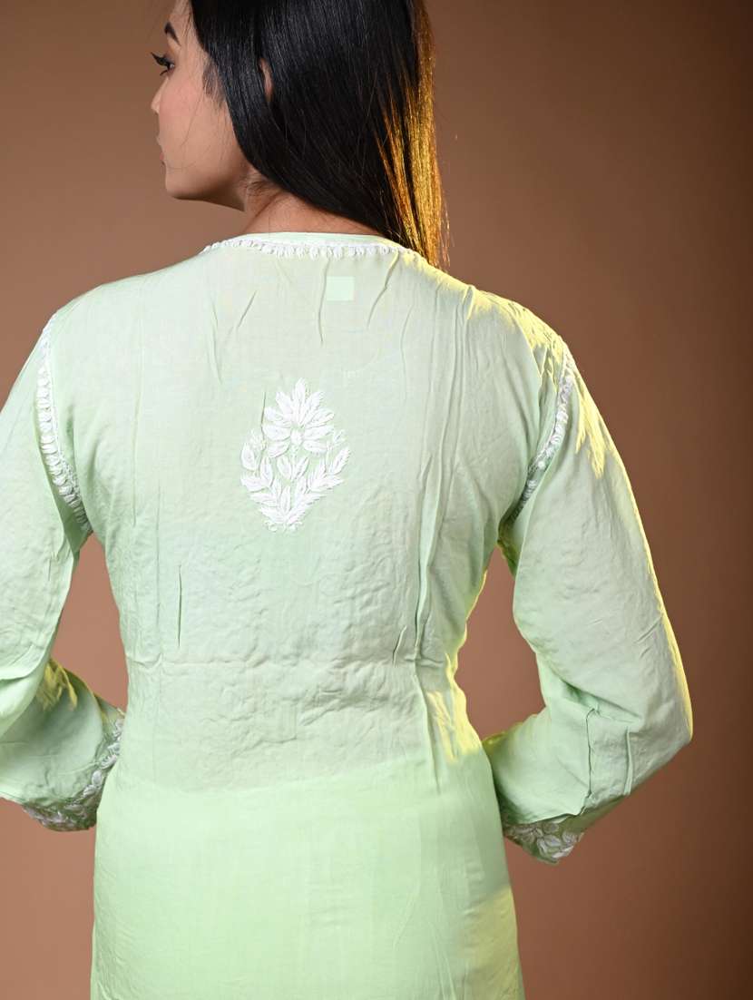 women ombre long sleeve kurta pant set - 22268826 -  Standard Image - 5