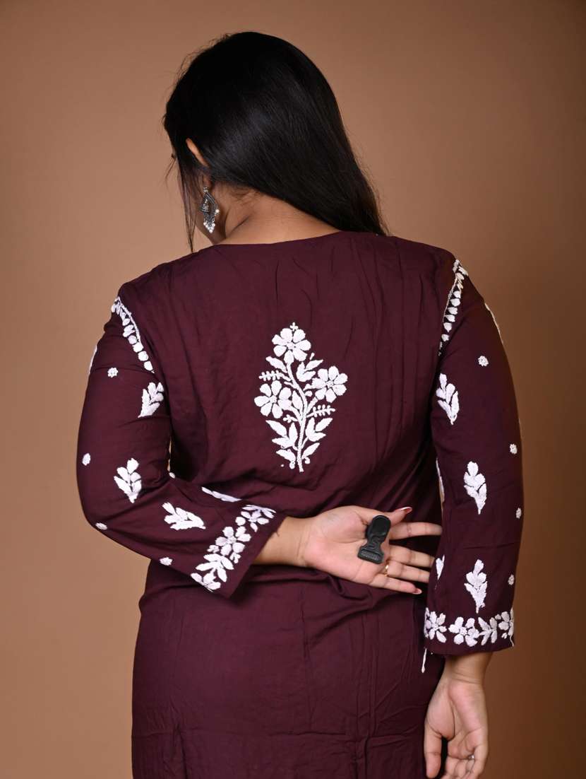 women solid with work long sleeve kurta pant set - 22268829 -  Standard Image - 5