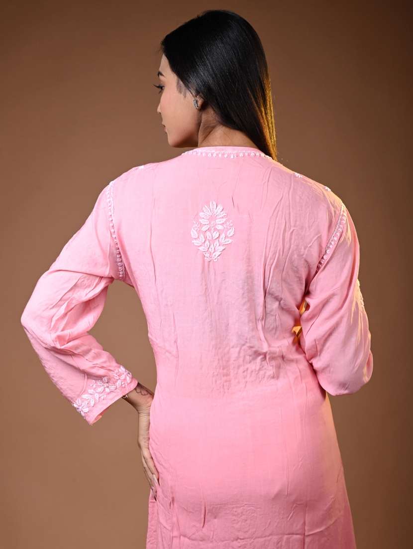 women solid with work long sleeve kurta pant set - 22268834 -  Standard Image - 3