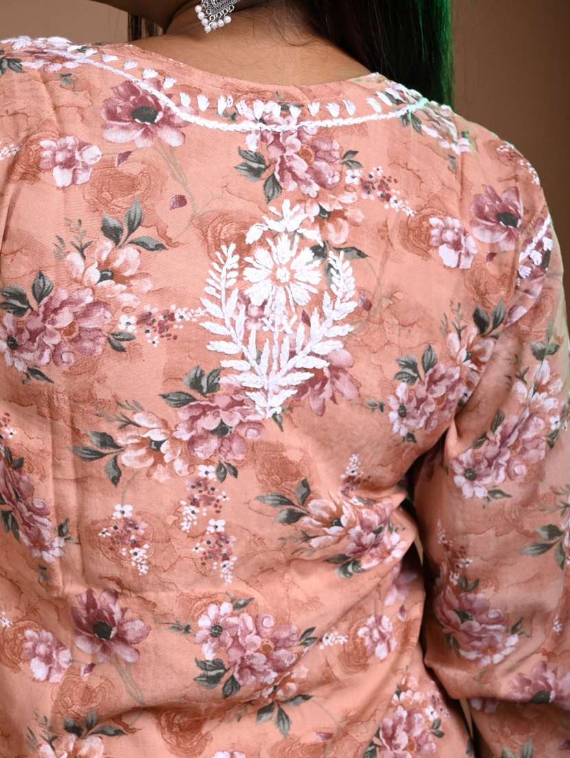 women floral long sleeve kurta pant set - 22268897 -  Standard Image - 5