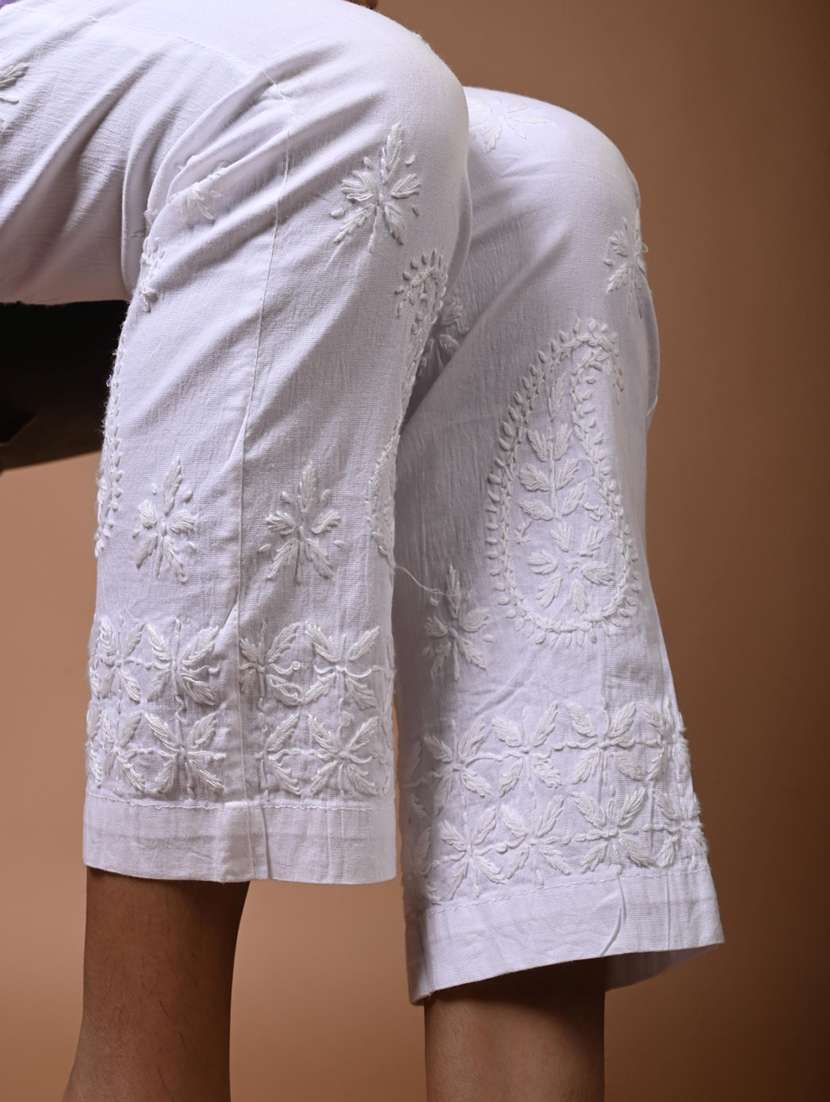 women solid with work long sleeve kurta pant with dupatta set - 22268948 -  Standard Image - 5