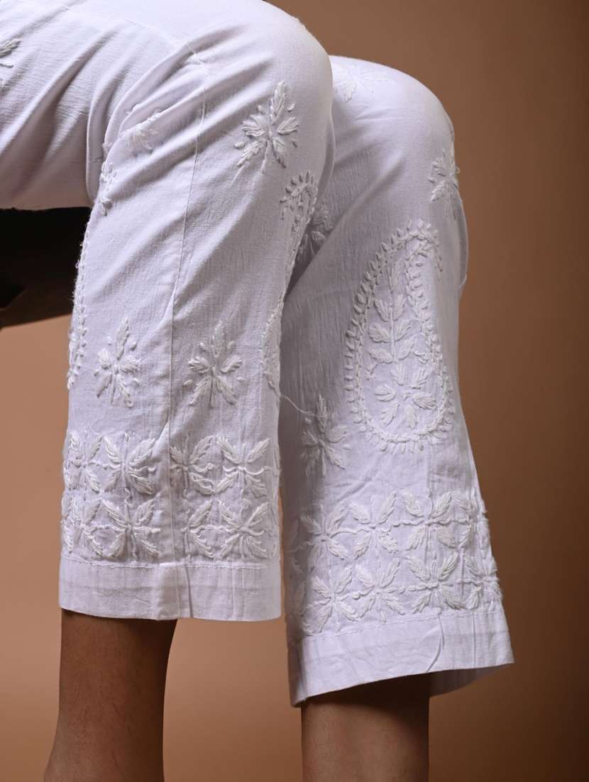 women solid with work long sleeve kurta pant with dupatta set - 22268955 -  Standard Image - 5