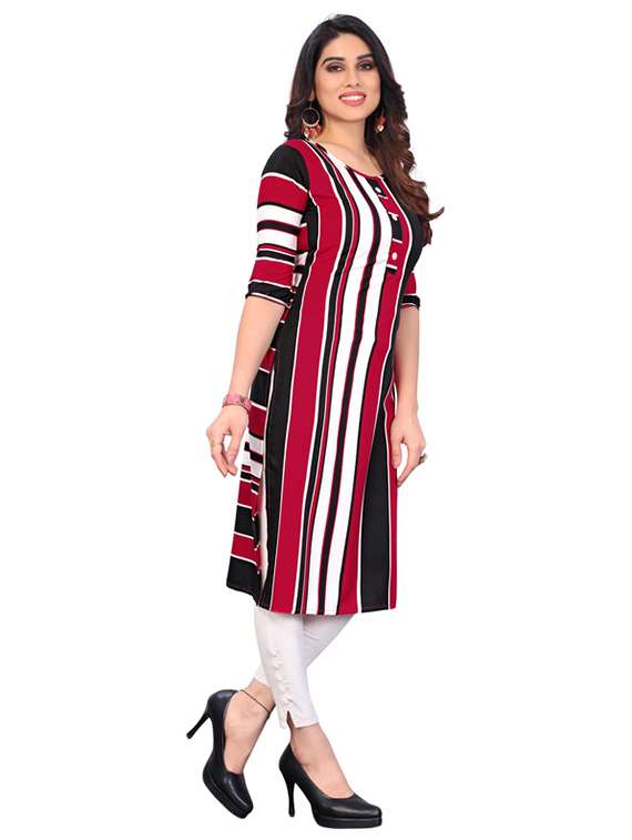 women pack of 6 printed straight kurta - 22269021 -  Standard Image - 3