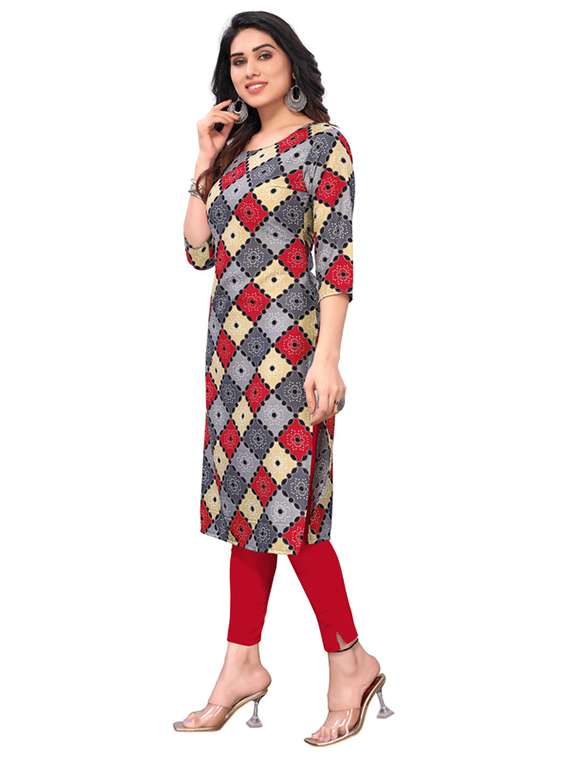 women pack of 6 printed straight kurta - 22269113 -  Standard Image - 3