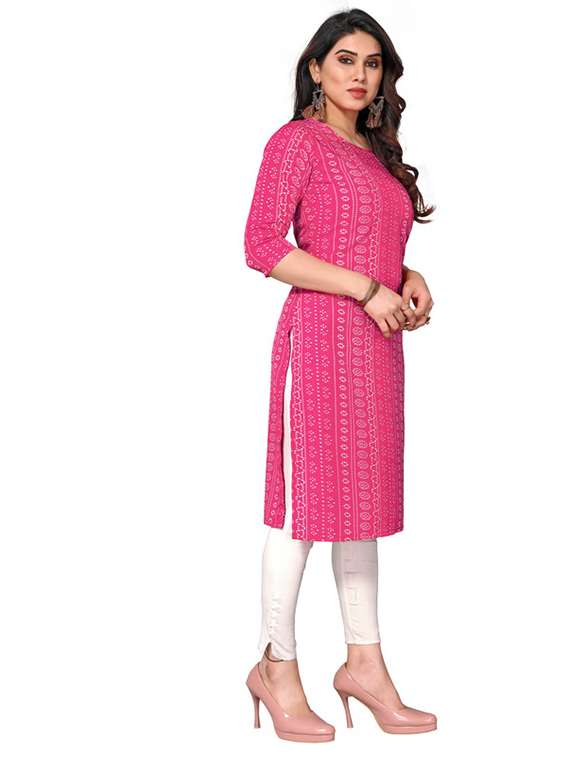 women pack of 5 printed straight kurta - 22269684 -  Standard Image - 5