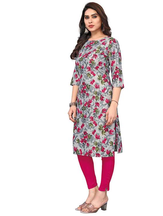 women pack of 5 printed straight kurta - 22269701 -  Standard Image - 5