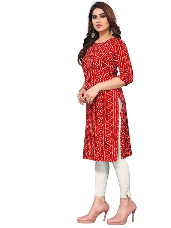 women pack of 5 printed straight kurta - 22269776 -  Standard Image - 5