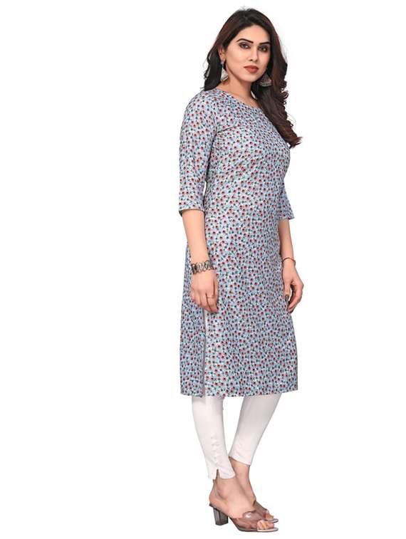 women pack of 5 printed straight kurta - 22269812 -  Standard Image - 3