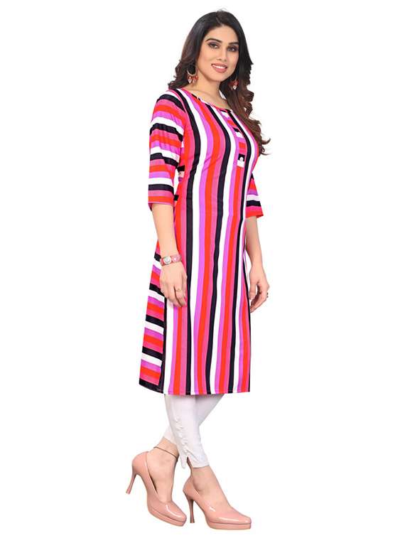 women pack of 5 printed straight kurta - 22269845 -  Standard Image - 5