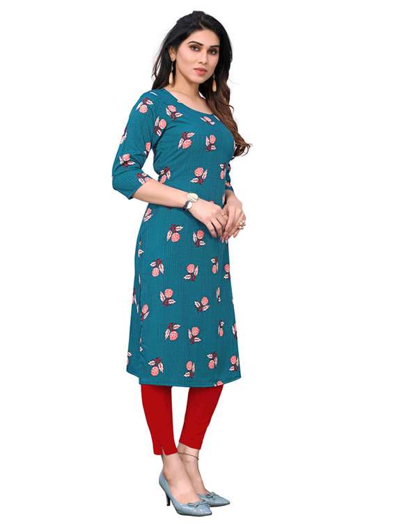 women pack of 5 printed straight kurta - 22269878 -  Standard Image - 3