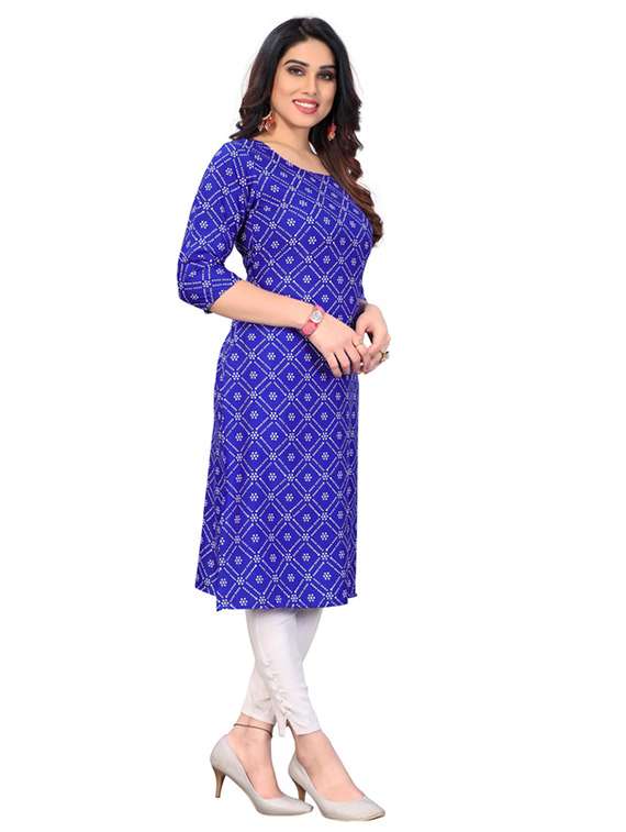 women pack of 5 printed straight kurta - 22269887 -  Standard Image - 3
