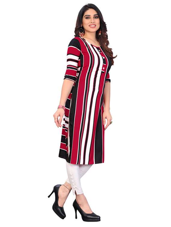 women pack of 5 printed straight kurta - 22269915 -  Standard Image - 3