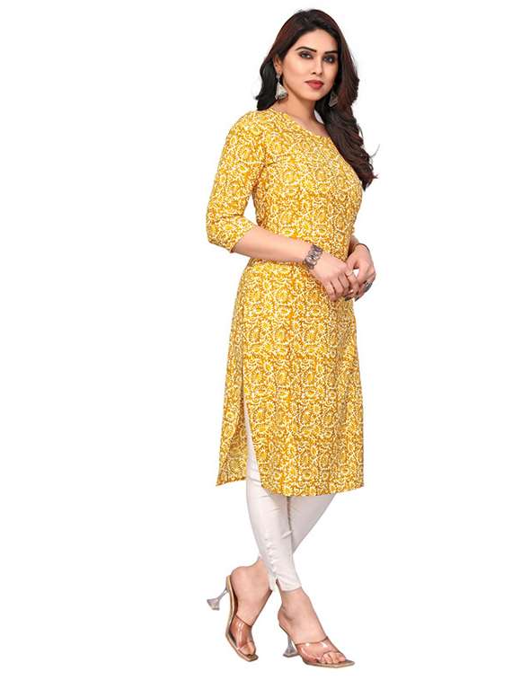 women pack of 5 printed straight kurta - 22269920 -  Standard Image - 5