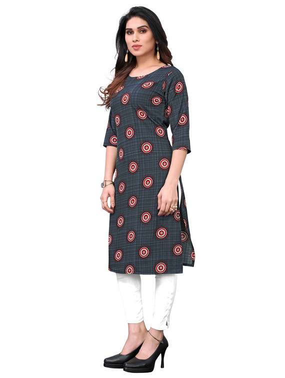 women pack of 5 printed straight kurta - 22269928 -  Standard Image - 3