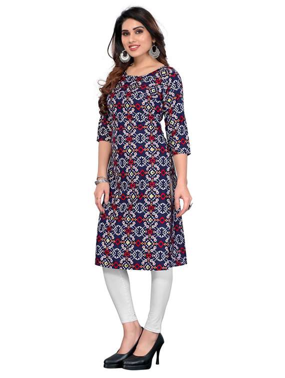 women pack of 5 printed straight kurta - 22270006 -  Standard Image - 3