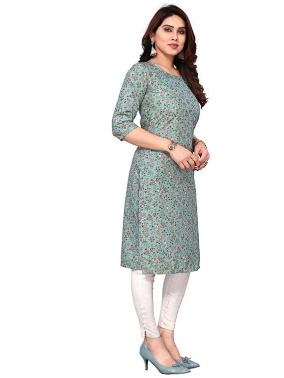 women pack of 5 printed straight kurta - 22270009 -  Standard Image - 3