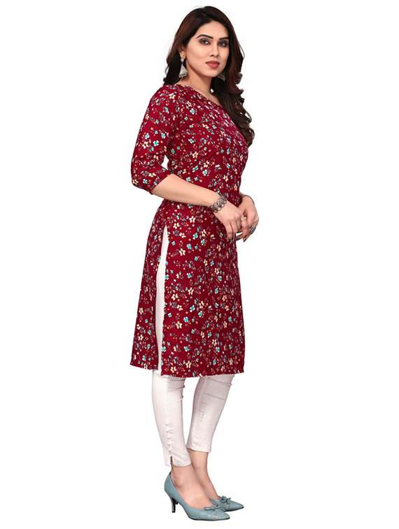 women pack of 3 printed straight kurta - 22270069 -  Standard Image - 3