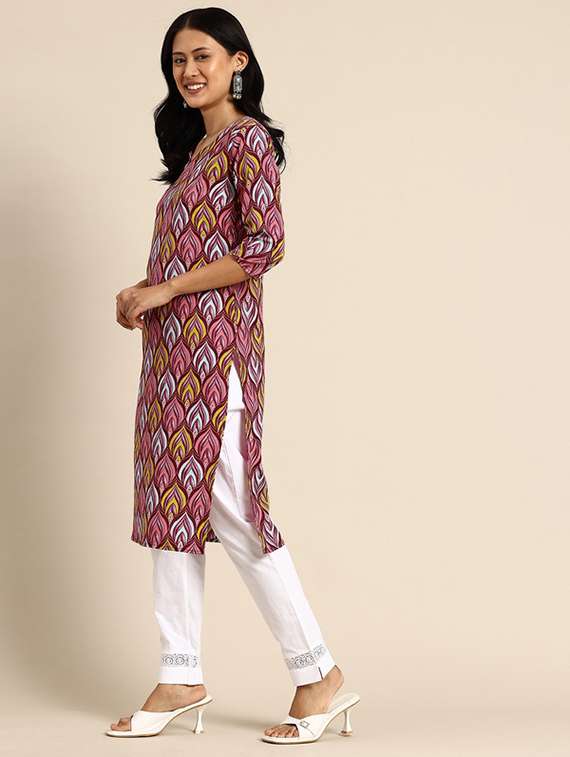 women pack of 3 printed straight kurta - 22270074 -  Standard Image - 3