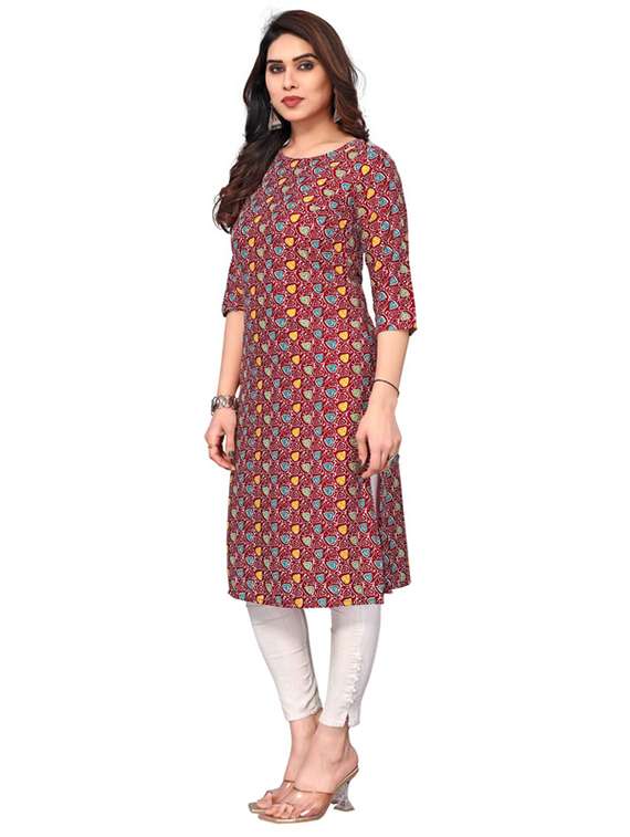 women pack of 3 printed straight kurta - 22270081 -  Standard Image - 3