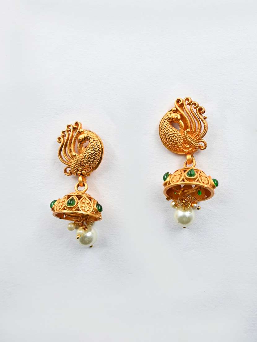 women gold plated peacock necklace set - 22270476 -  Standard Image - 3