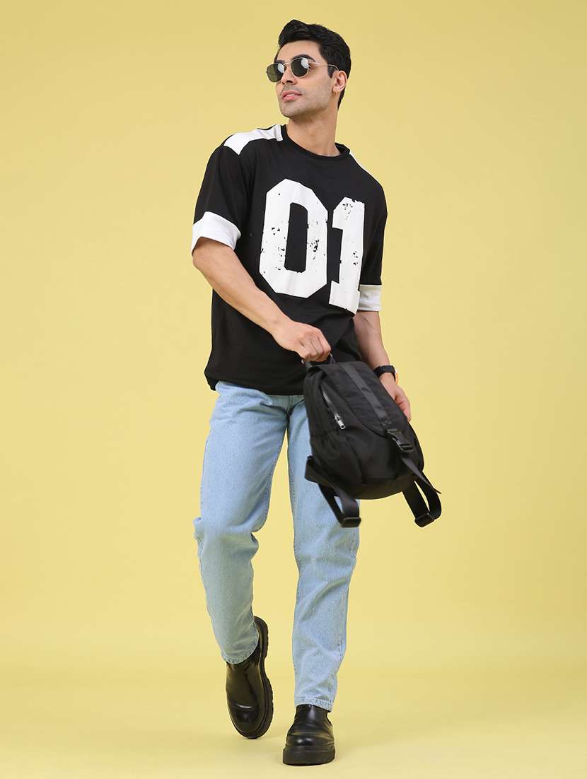men plain mid rise full length tapered jeans - 22271069 -  Standard Image - 5