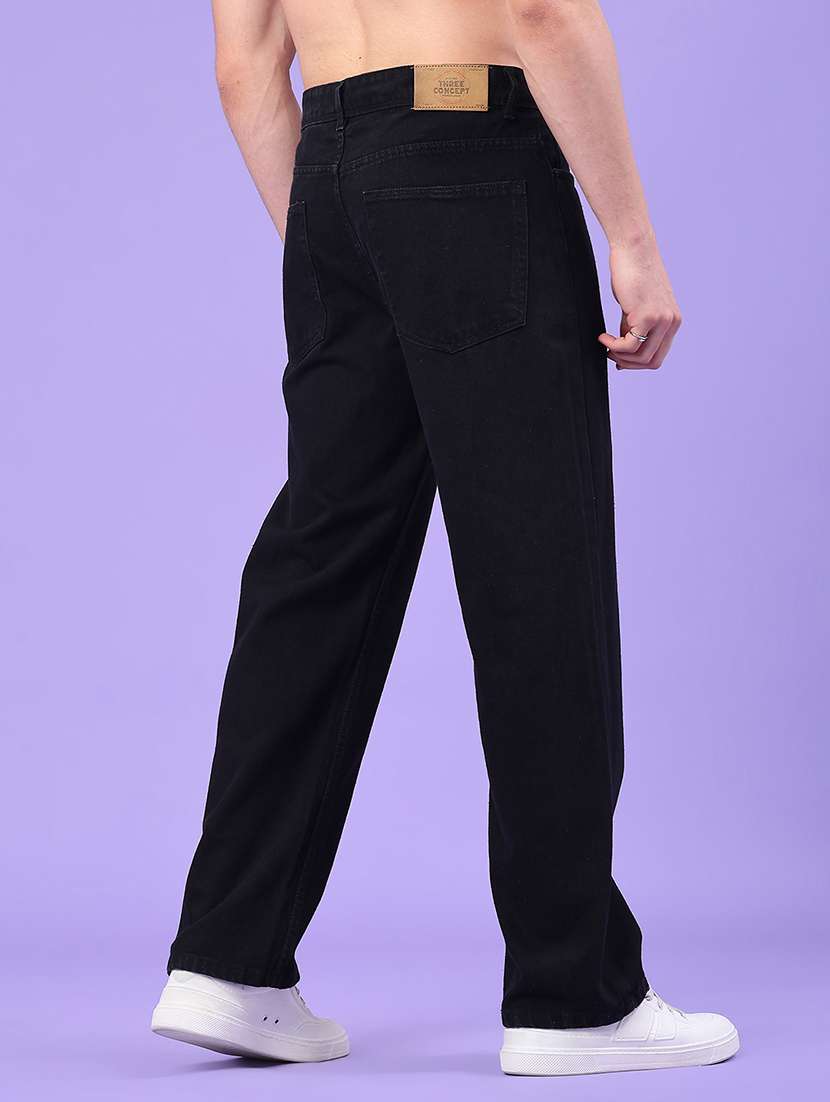 men plain mid rise full length jeans - 22271070 -  Standard Image - 3