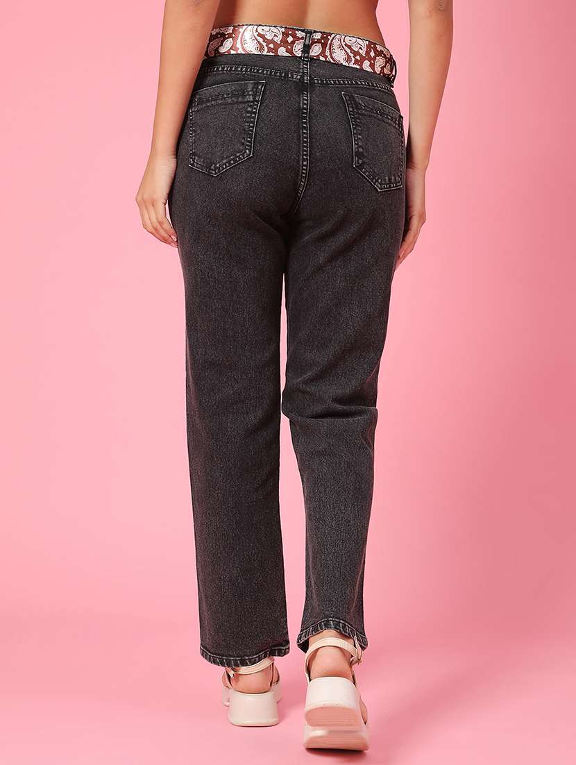 Women Black Cotton Jean - 22271098 -  Standard Image - 3