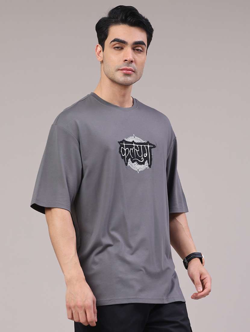 men printed short sleeve oversized t-shirt - 22271124 -  Standard Image - 3