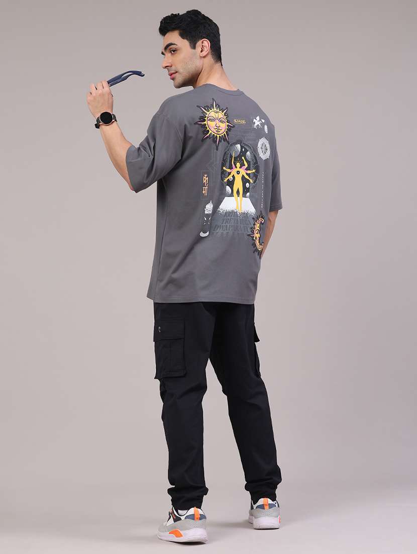 men printed short sleeve oversized t-shirt - 22271124 -  Standard Image - 5