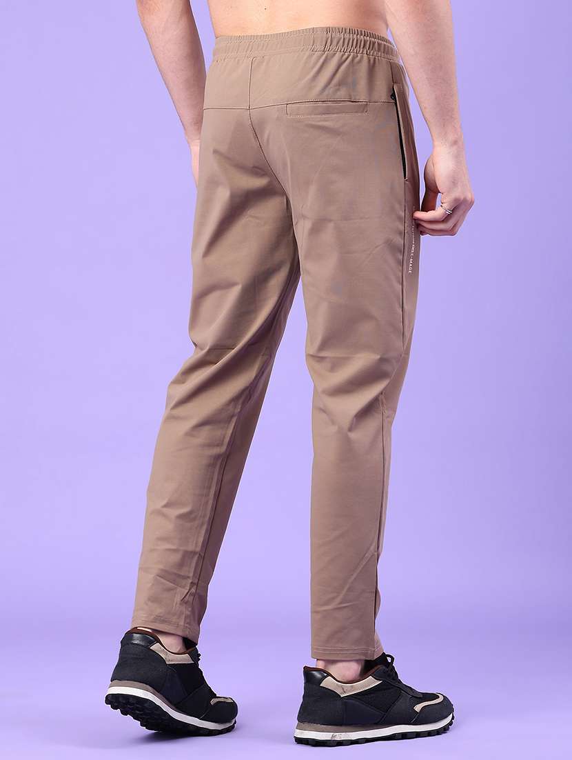 men solid mid rise regular fit track pant - 22271169 -  Standard Image - 3