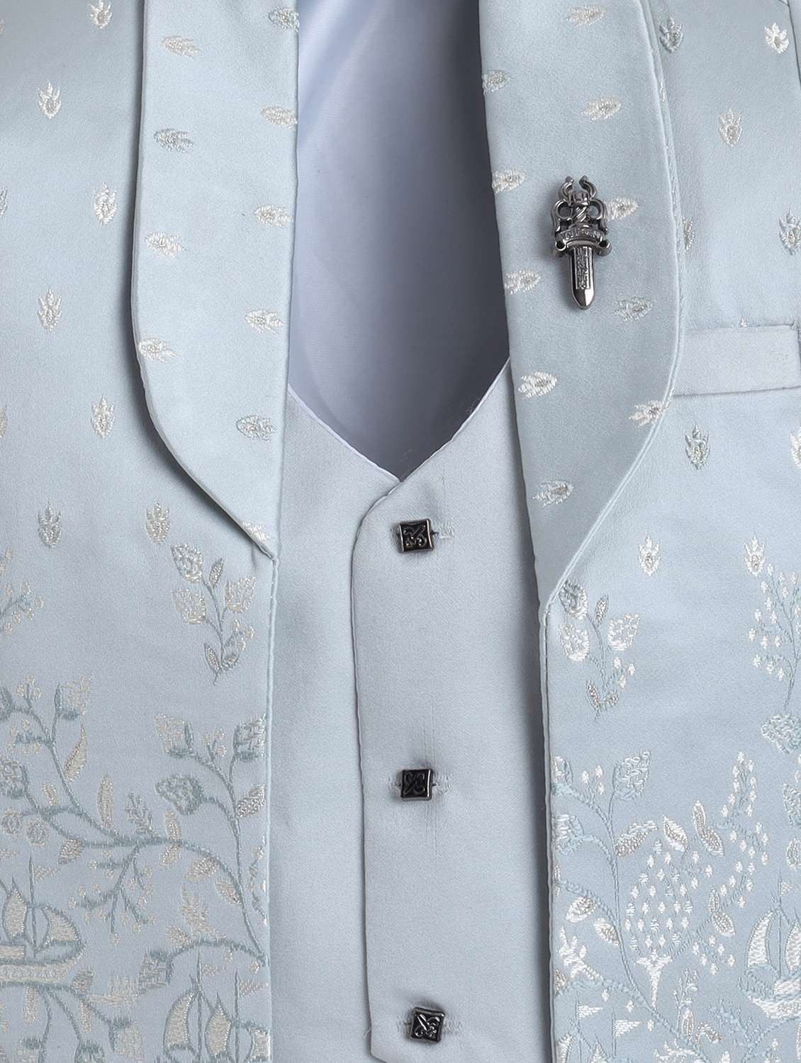 boys printed blazer and trouser with shirt set - 22271315 -  Standard Image - 5