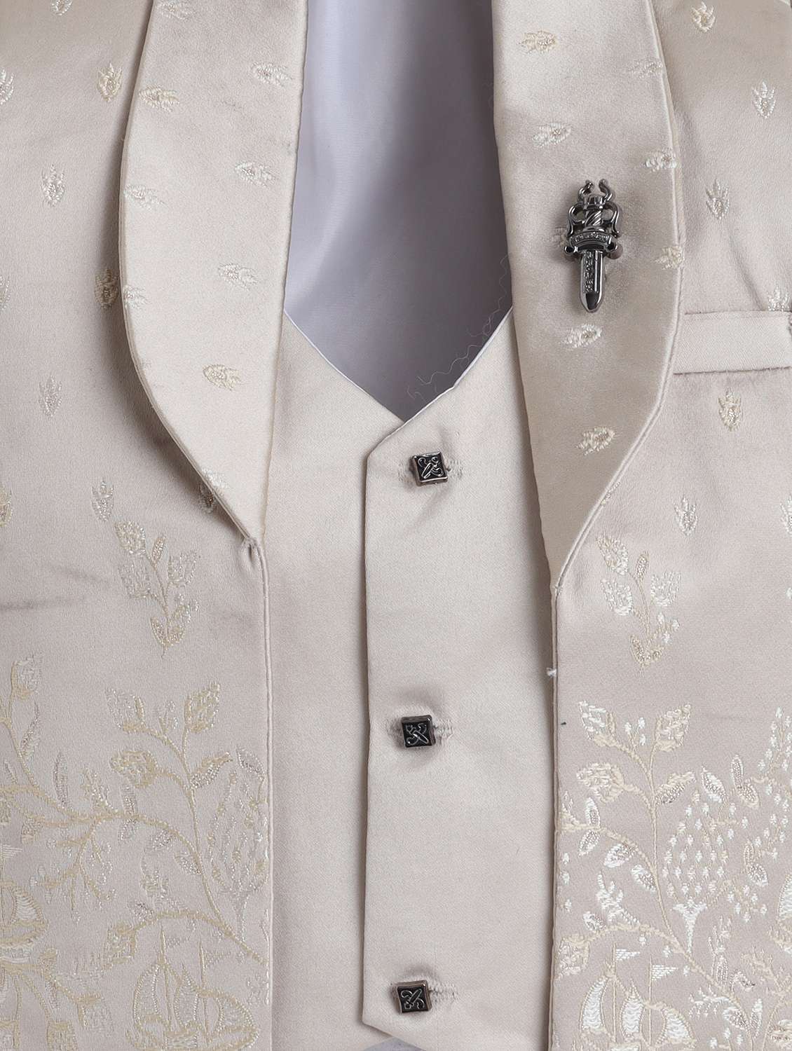 boys printed blazer and trouser with shirt set - 22271316 -  Standard Image - 5