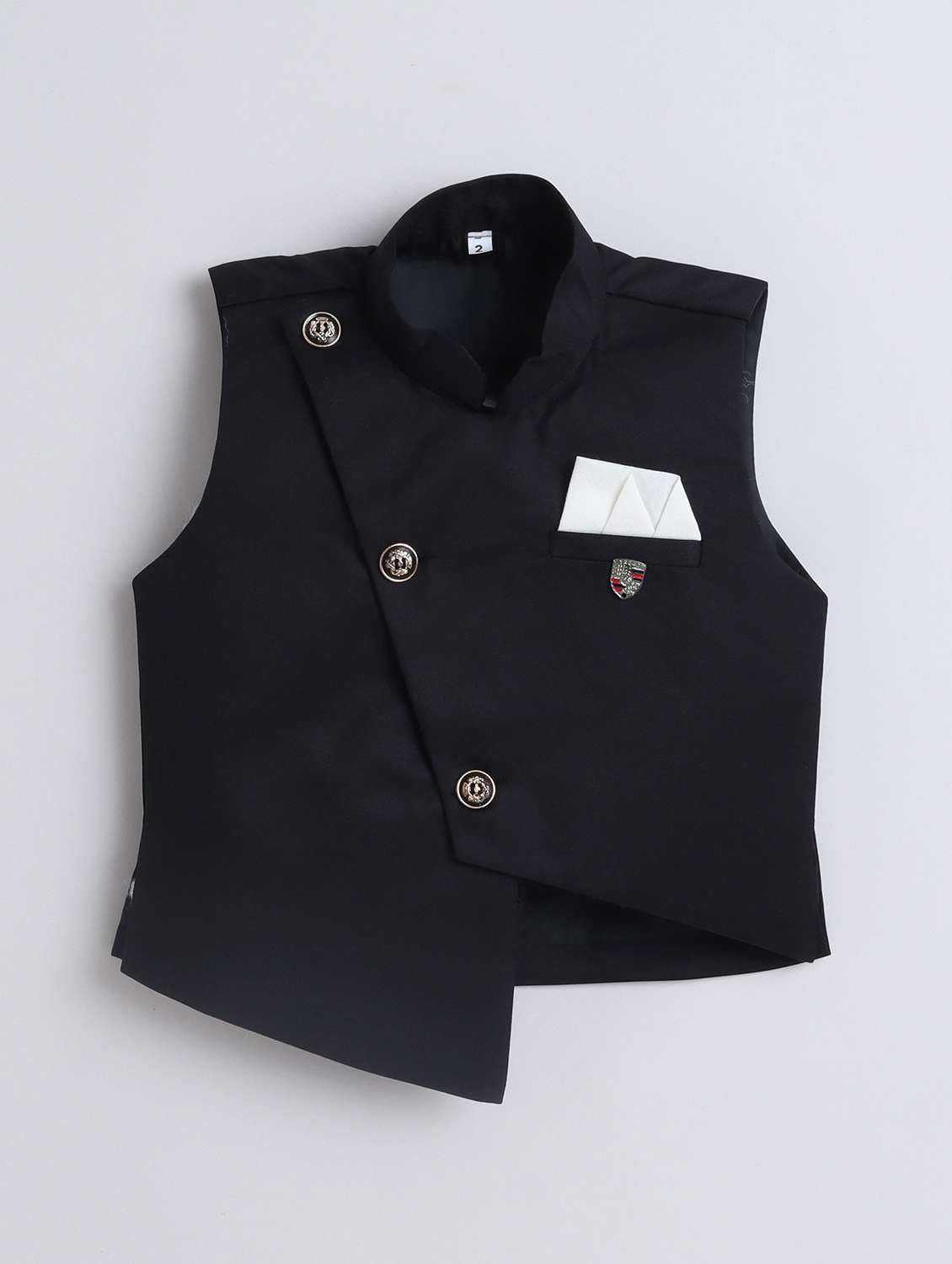 boys solid waistcoat and trouser with shirt set - 22271320 -  Standard Image - 3