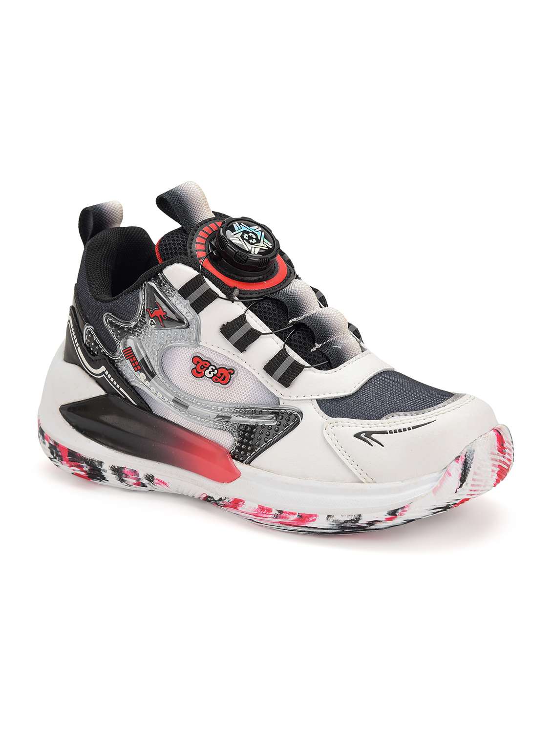 kids color blocked slip on sports shoe